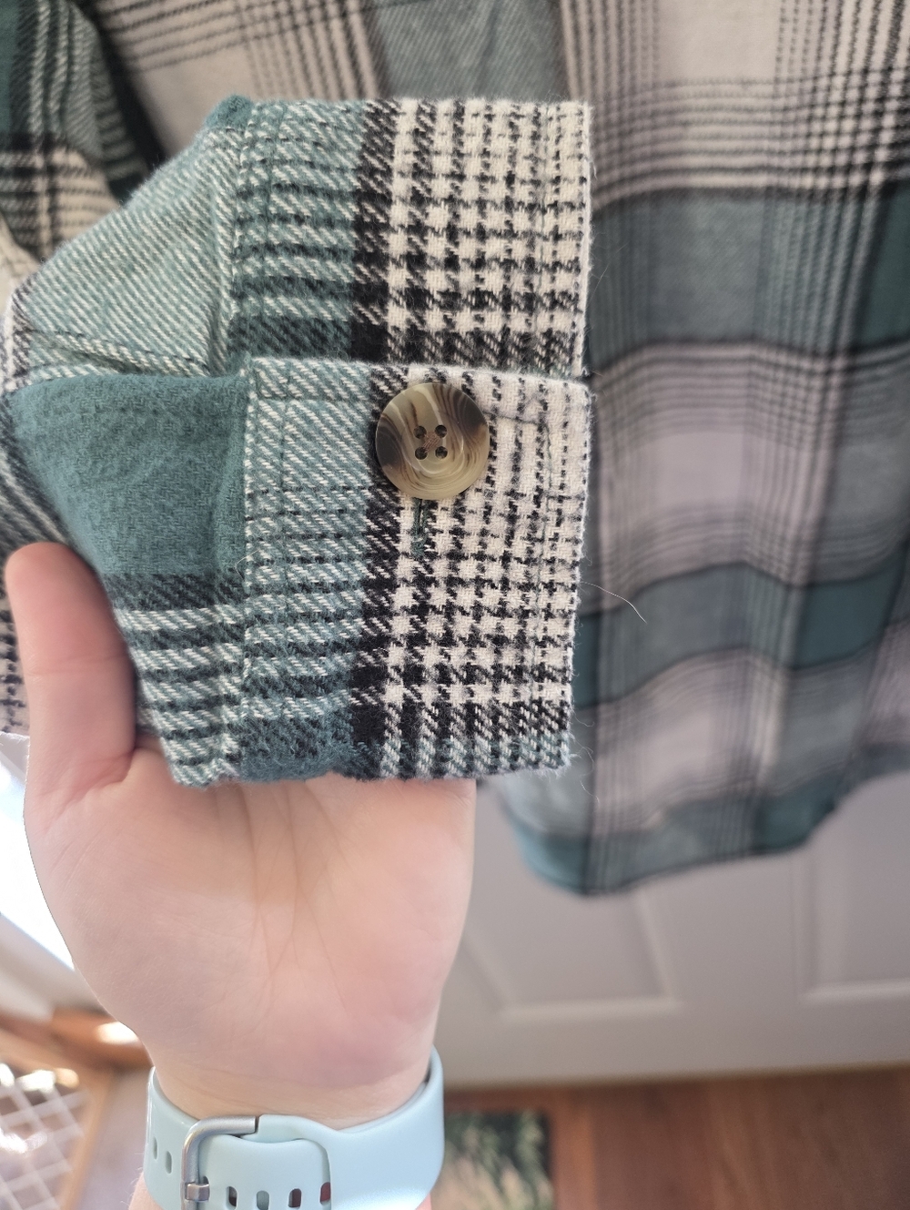 Sonoma Plaid Flannel Shirt Size Large - Picture 3 of 4